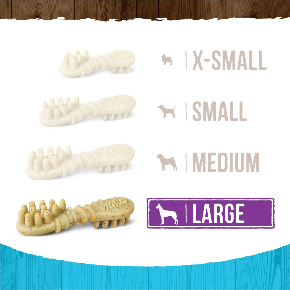 Merrick Fresh Kisses Grain Free Mint Breath Strips Large Dental Dog Treats - Image 6