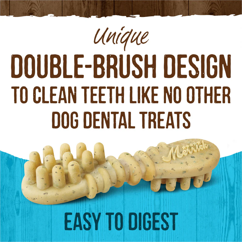 Merrick Fresh Kisses Grain Free Mint Breath Strips Medium Dental Dog Treats - Image 3