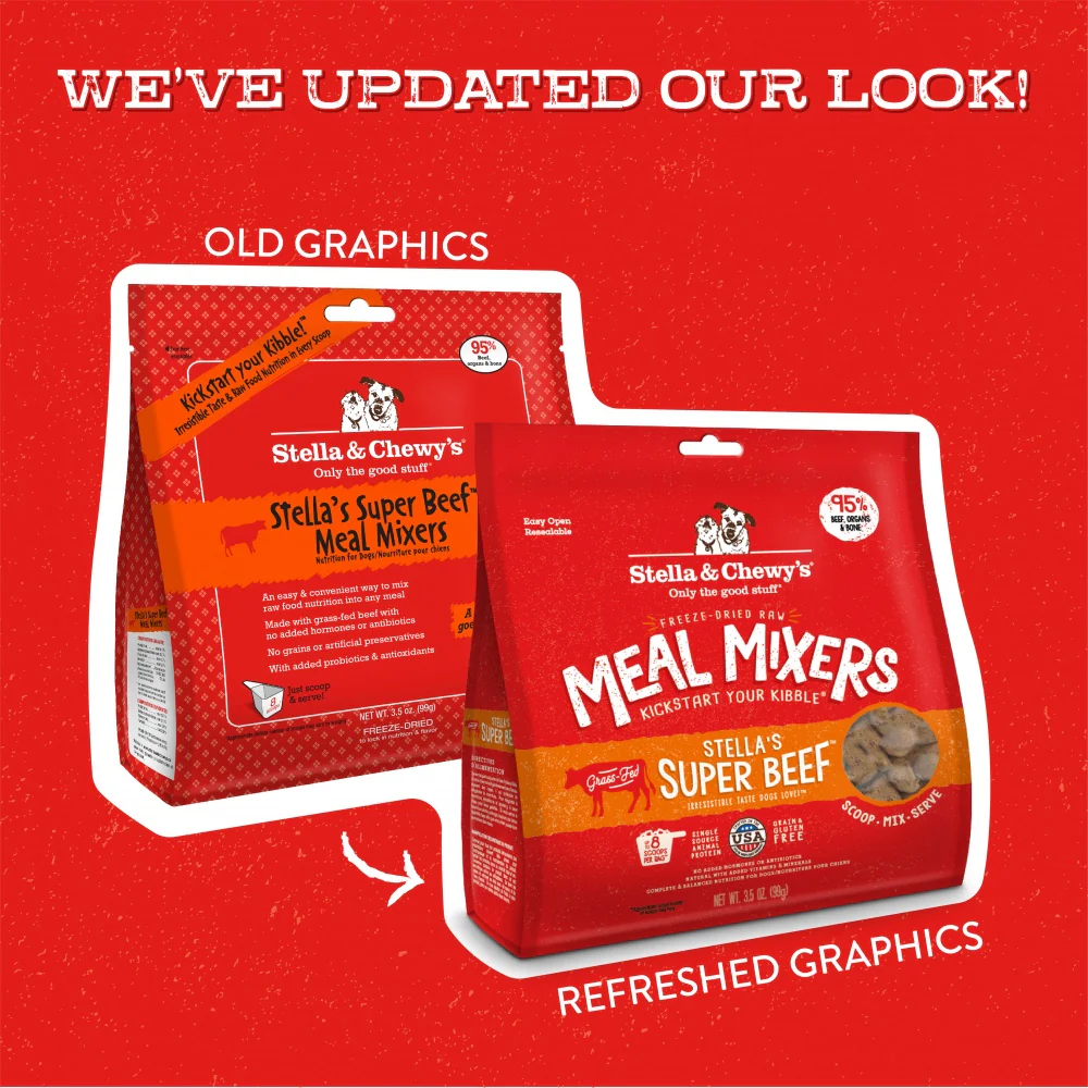 Stella & Chewy's Freeze Dried Raw Stella's Super Beef Meal Mixers Grain Free Dog Food Topper - Image 3
